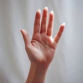 Opened Woman Left Hand Palm image Royalty Free Stock Photo