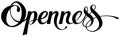 Openess - custom calligraphy text Royalty Free Stock Photo