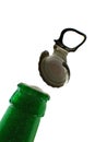 Opening beer bottle Royalty Free Stock Photo