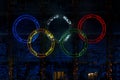 Opening ceremony of the Winter Olympic Games of Turin 2006,Olympic rings