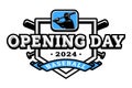 Opening day, baseball logo, emblem. Royalty Free Stock Photo