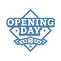Opening day, baseball logo, emblem. Royalty Free Stock Photo