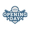 Opening day, baseball logo, emblem. Royalty Free Stock Photo