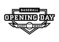 Opening day, baseball logo, emblem. Royalty Free Stock Photo