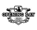 Opening day, baseball logo, emblem. Royalty Free Stock Photo