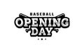 Opening day, baseball logo, emblem. Royalty Free Stock Photo