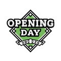 Opening day, baseball logo, emblem. Royalty Free Stock Photo