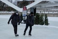 Opening day of the Rideau Canal Skateway in Ottawa Canada