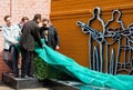 Opening of first monument the Beatles in Russia