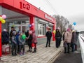 The opening of the first in Russia modular waiting room at the railway station `Matlievska` in the Kaluga region.