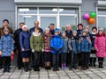 The opening of the first in Russia modular waiting room at the railway station `Matlievska` in the Kaluga region.