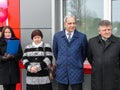 The opening of the first in Russia modular waiting room at the railway station `Matlievska` in the Kaluga region.