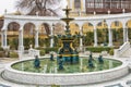 Fountain in the philarmony park in Baku city, Azerbaijan. Baku, Azerbaijan . Philharmonic Fountain Park. Azerbaijan State Philharm Royalty Free Stock Photo