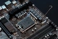 Opening, lifting the CPU socket lid LGA 17xx 18xx processor installation process, building a PC, components upgrade simple
