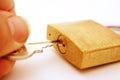 Opening padlock