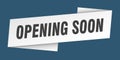 opening soon banner template. opening soon ribbon label. Royalty Free Stock Photo