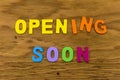 Opening soon open sign new business store announcement promotion