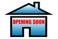 Opening soon sign Royalty Free Stock Photo