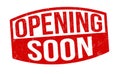 Opening soon sign or stamp Royalty Free Stock Photo