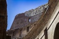 Openings and small rectangular windows are visible, hinting at the Colosseum\'s intricate interior design Royalty Free Stock Photo