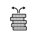 Black line icon for Openstack, stack and isolated Royalty Free Stock Photo
