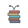 Color illustration icon for Openstack, stack and isolated Royalty Free Stock Photo