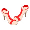 Opentoe sandals icon, isometric style Royalty Free Stock Photo