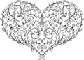 Openwork patterned heart