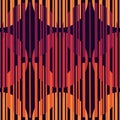 Openwork seamless pattern. Repeated hatched lines, overlapping circles surface print. Mixed texture geometric background