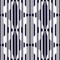 Openwork seamless pattern. Repeated hatched lines, overlapping circles surface print. Mixed texture geometric background