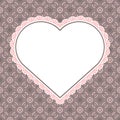 Vector heart shaped frame for page book decoration or Valentine card