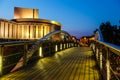 Opera building in Bydgoszcz city at night