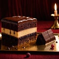 Opera Cake , traditional popular sweet dessert cake