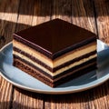 Opera Cake , traditional popular sweet dessert cake