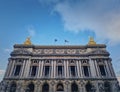 Opera Garnier Palais of Paris, France. National Music Academy facade view Royalty Free Stock Photo