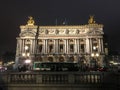 Opera Garnier in Paris on a winter night Royalty Free Stock Photo