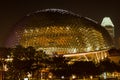 Opera house asia modern architecture dome at night well illuminated