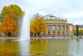 Opera House, autumn cityscape, Stuttgart, Germany