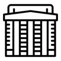 Opera house building icon outline vector. Viennese culture