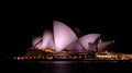 Opera house at night in Sydney Royalty Free Stock Photo