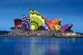 Sydney Opera House night illumination Sydney Australia