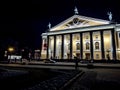 Opera House at night, after performances, Chelyabinsk