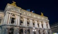 The Opera house-palais Garnier at night, Paris, France. Royalty Free Stock Photo