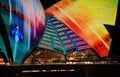 Opera House sails during Vivid Sydney Royalty Free Stock Photo