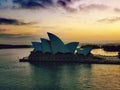 Opera house and sunrise, Sydney Australia Royalty Free Stock Photo