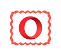 Opera logo. Opera innovative famous browser for internet download. Opera app . Kharkiv, Ukraine - June , 2020