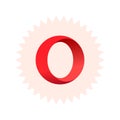 Opera logo. Opera innovative famous browser for internet download. Opera app . Kharkiv, Ukraine - June, 2020