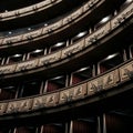 Opera house interior balconies, windows - minimal Royalty Free Stock Photo