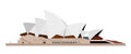 Opera, Sidney, Australia. Vector illustration. Royalty Free Stock Photo