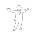 Opera singer icon. Element of Theatre for mobile concept and web apps icon. Outline, thin line icon for website design and Royalty Free Stock Photo